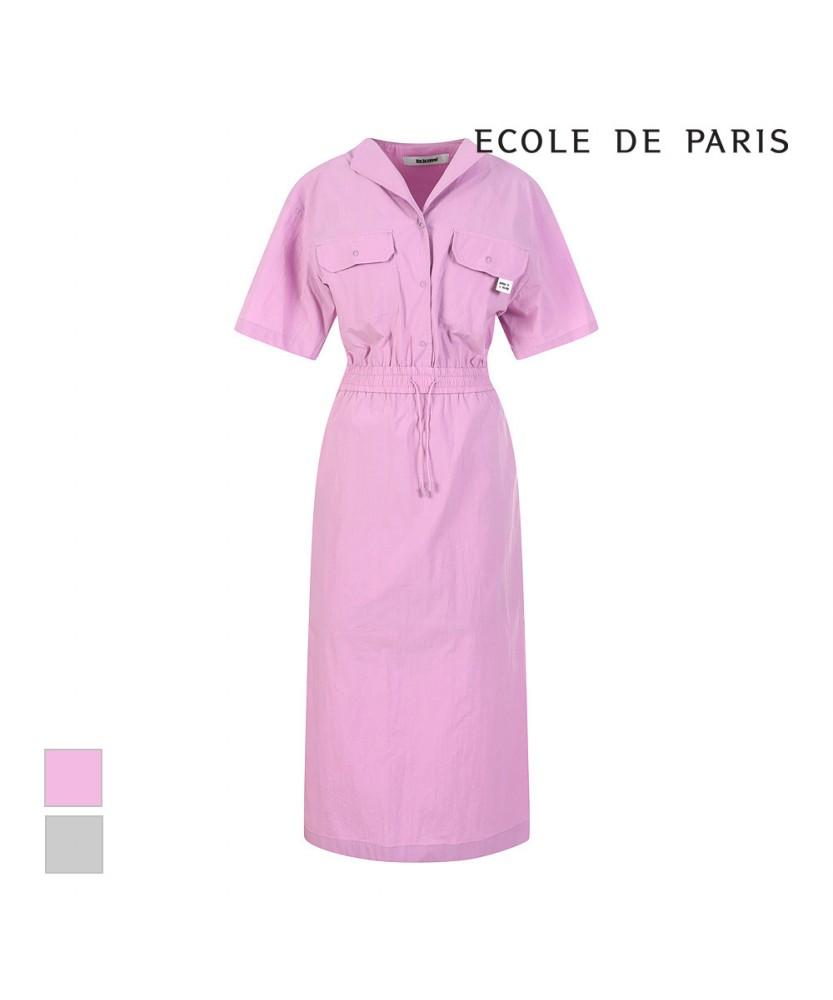 ECOLEDEPARIS Waist-Tight Pocket Design Dress_Rb37Woam26Z