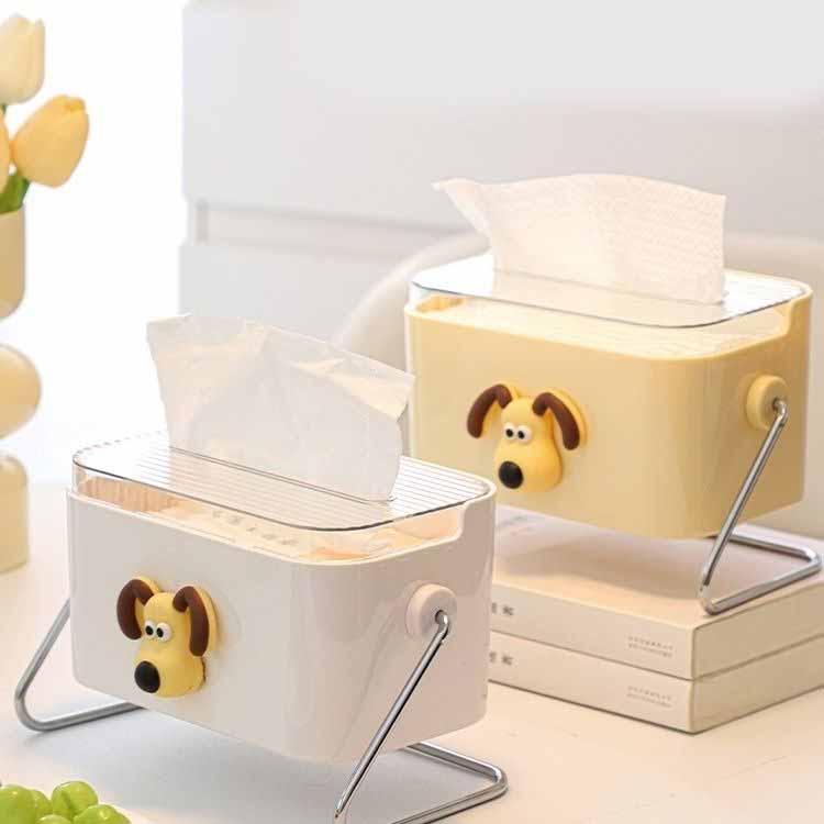 WTEMPO Tissue Box Household Contracted Lovely Tea Table Multifunctional Rotary Receive Napkin Box