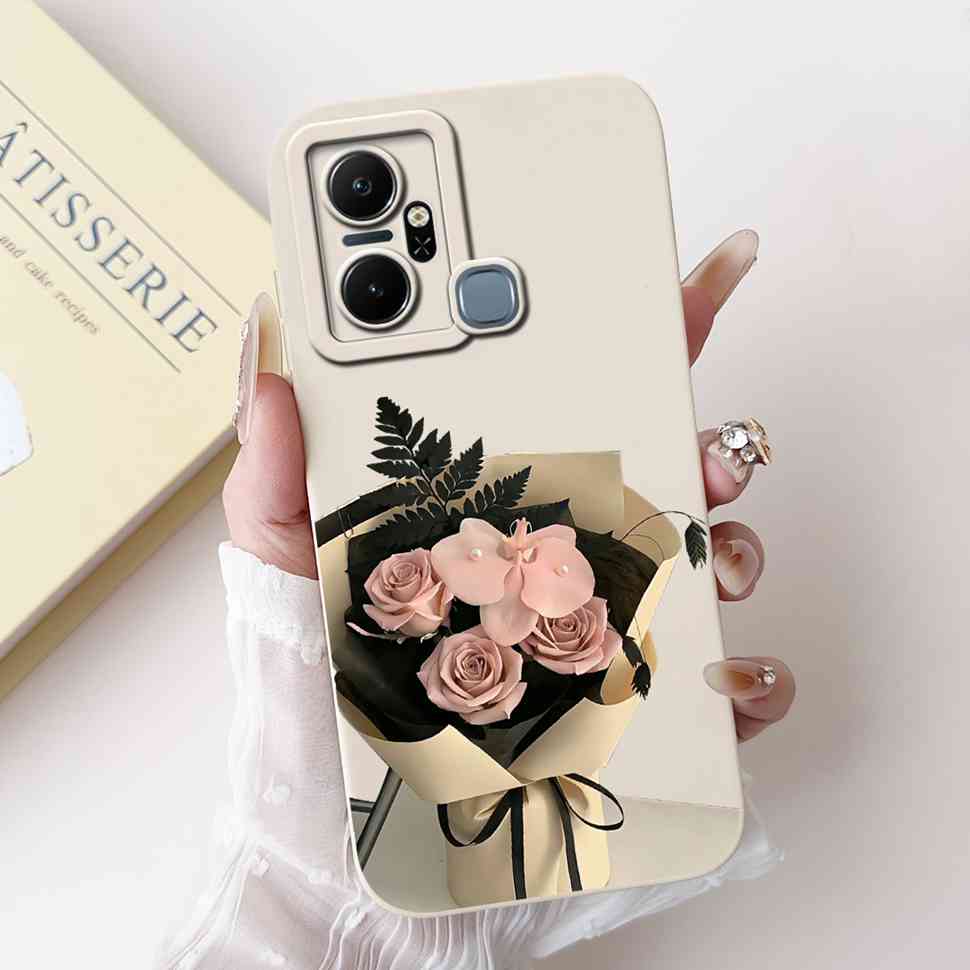 For Infinix Smart 6 Plus X6823C Case Luxury Floral Fashion Soft Silicone Cover For Infinix Smart 6Plus X6823 6.6" Phone Case