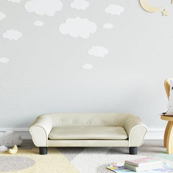 VidaXL Canapé pour enfants crème 70x45x26 cm velours, mini canapé, mini canapé-chaise, mini canapé pour enfants, canapé de 3196406