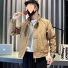 Spring and Autumn Handsome Jacket Men's New Work Jacket Men's Trendy Casual Versatile Handsome Solid Color Top