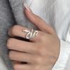 S925 Sterling Silver Snake Ring, Zodiac Spirit Snake Green Diamond Ring, Light Luxury High-end Design, Cold Wind Men's and Women's Rings