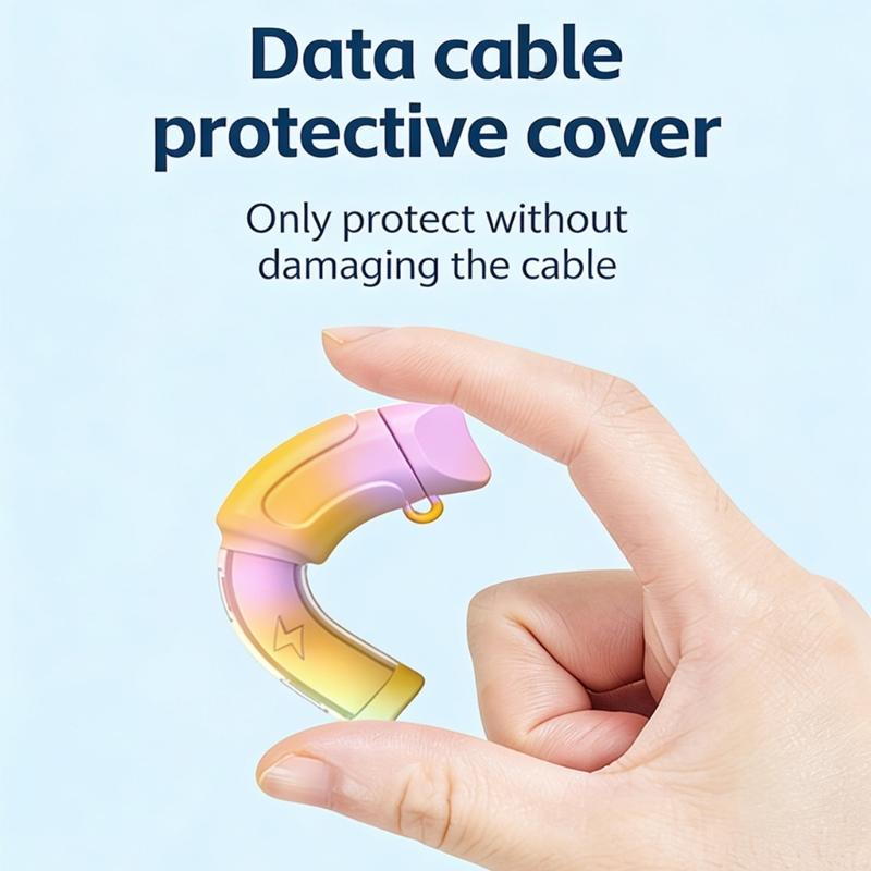 Flexible Phone Chargers Cord Savers Soft Silicone Data Line Protectors Prevents Fraying For Multiple Device Types