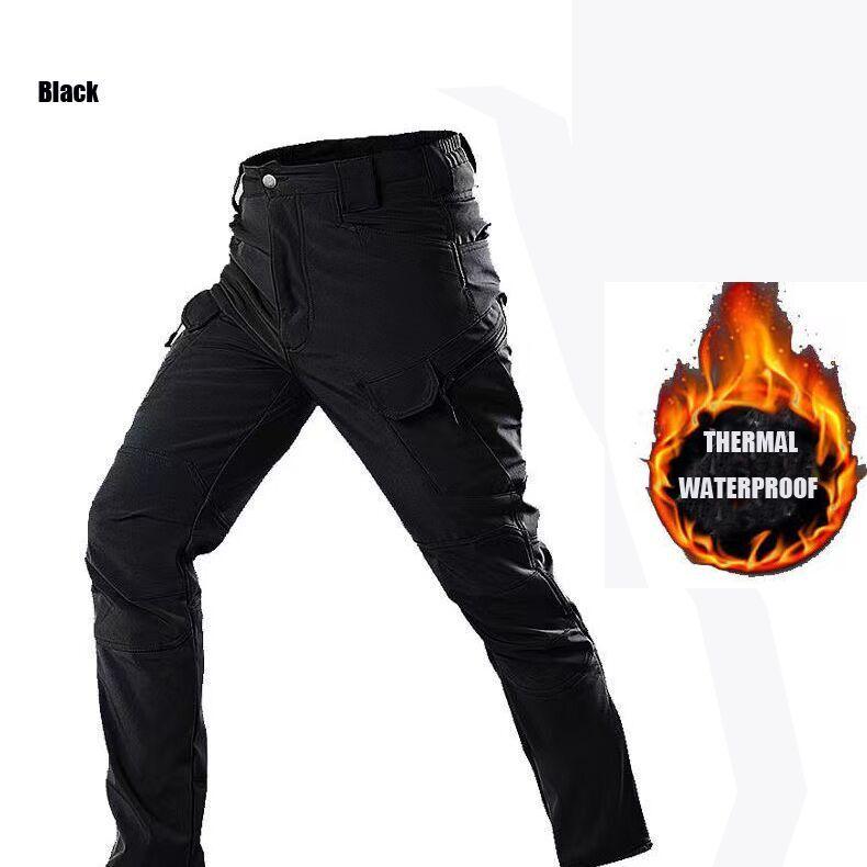 Winter Fleece Pants Cargo Men Jackets Outdoor Fishing Windproof Sharkskin Trousers Hiking  Trekking Camping