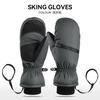 Winter Ski Gloves Unisex Thick Insulated Windproof Waterproof Short Fingerless Full-Finger Outdoor Sports