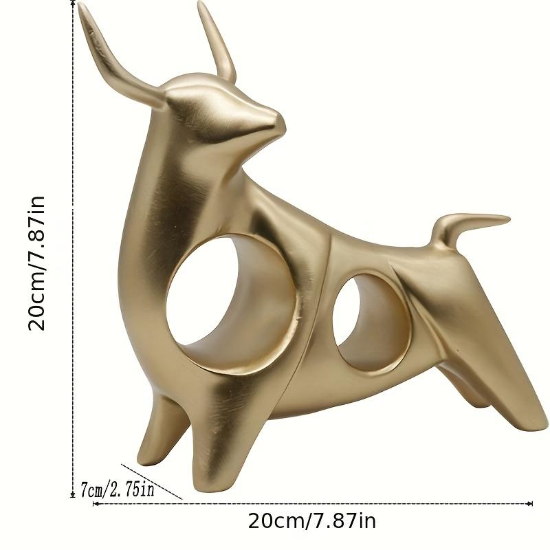 

1 шт. Счастливая корова, изделия из смолы, современное простое украшение в стиле легкой роскоши, дом, гостиная, ТВ-тумба, офисное украшение Pack of 1