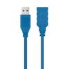 NANO CABLE USB 3.0 Extension Cable Nanocable 10.01.0901/ Usb Male - Usb Female/ 1m/ Blue