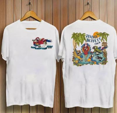 JIMMY BUFFETT Lizenz zum Entspannen Pfirsich Papagei Konzert T-Shirt