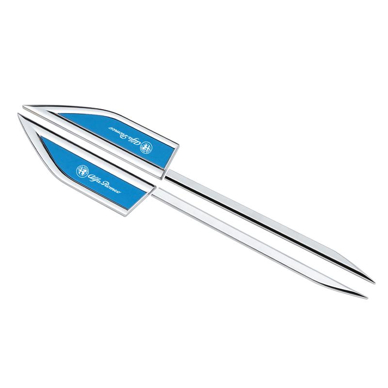 2026 Hot Alfa Romeo 3D Metal Car Leaf Board Side Sticker Auto door Label Body Decorative Blade Decals For Alfa Romeo 4C 159 166