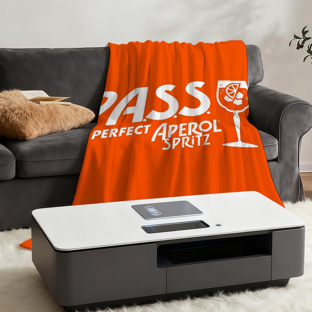 92A-AperolS-ES S-SpritzS-ES Logo Blanket Throw Super Cosy Plush Living Room Sofa Couch Childish Birthday Gifts