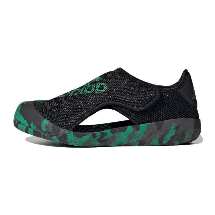 Adidas Altaventure 2.0 Simple Comfortable Non-Slip Durable Sandals Kids Sandals Black Green FZ6510