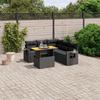 VidaXL Garden Lounge Set with Cushions 6 Pcs, Patio Sofas, Patio Furniture Set, Outdoor Furniture, Black 3271748