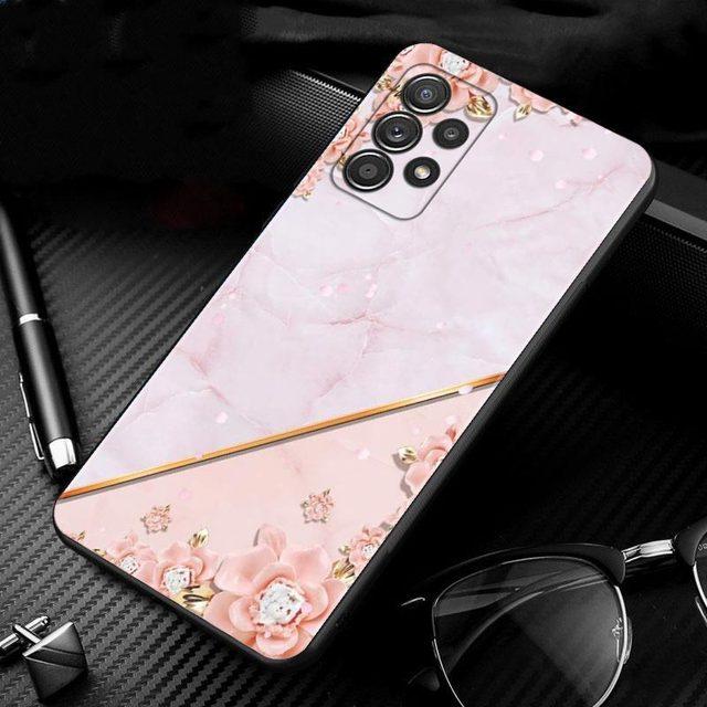 

Для Samsung Galaxy A51 A71 A01 A11 A21 A21s A31 A41 A72 A52 A42 A32 A22 A12 A02 A02s F42 Shell Rose Pink Purple Bling Pattern For Samsung A31