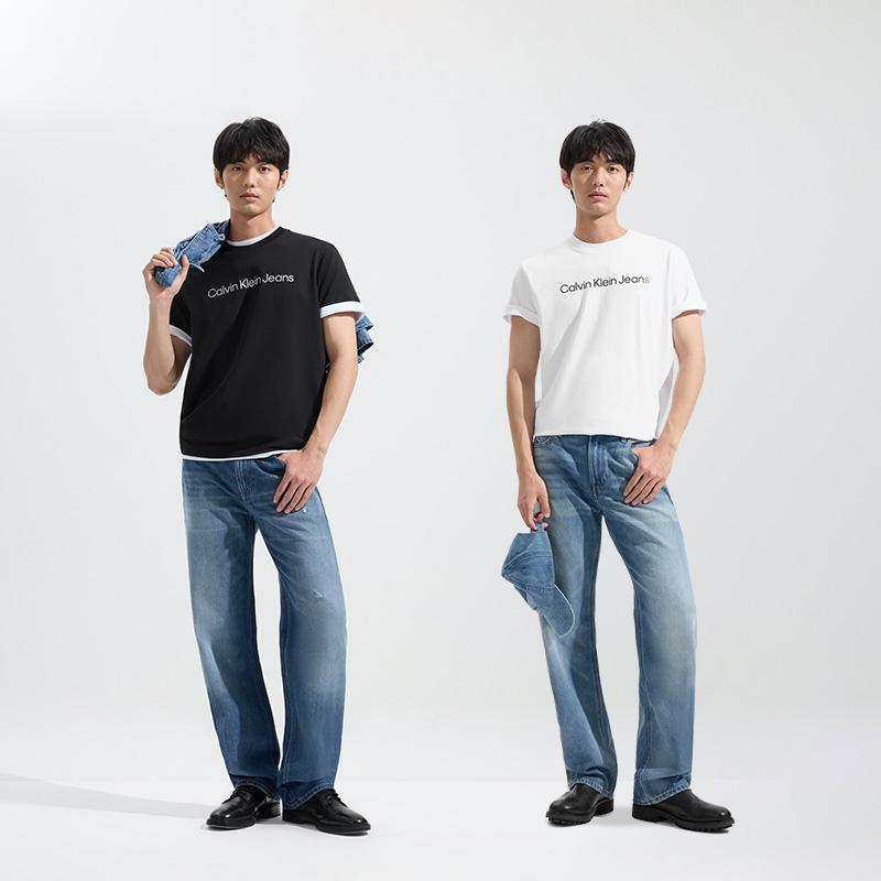 Calvin Klein T-Shirts Unisex Crew Neck Moderate 4RAB819