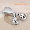 2-in-1 Gua Sha Massage Tool & 3D Facial roller V Metal facial scraping massager for skin lifting and facial massage