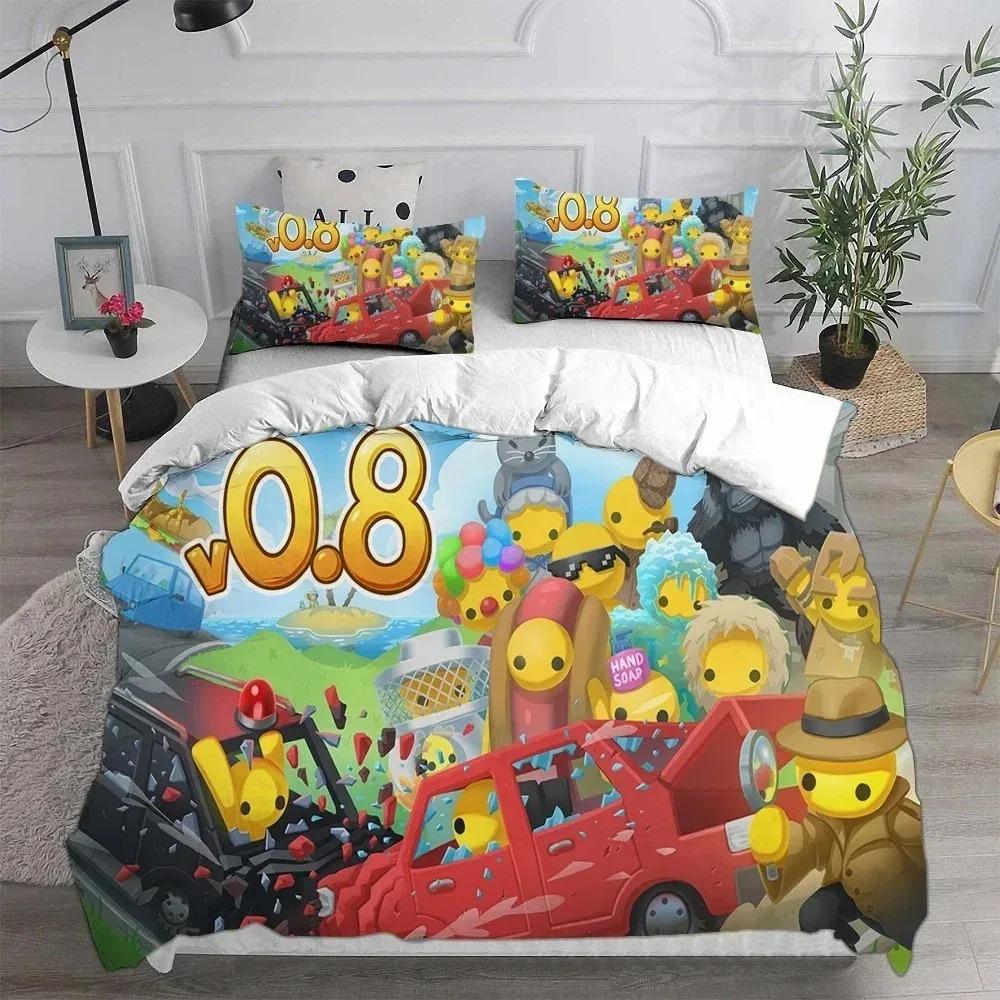 Set Biancheria da Letto Anime Wobbly Life Ragazzi Ragazze Singolo/Matrimoniale/Queen Size Copripiumino Federa Letto Bambini Adulti Set 3 pezzi