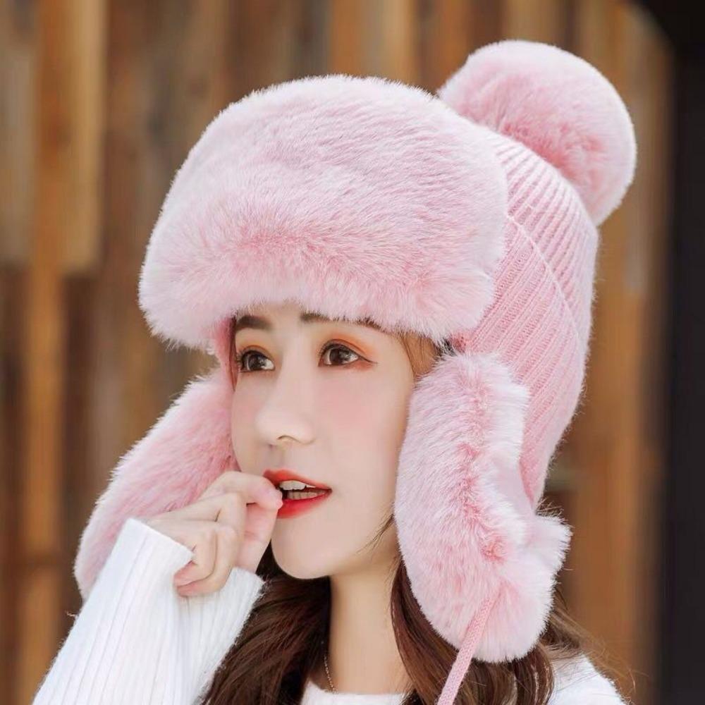 Μογγολική Πριγκιπική Κάπαλο Λέι Φενγκ Χειμερινό Σκι Μόδα Ανθεκτικό στο Κρύο Ζεστό Παχύ Προστασία Αυτιών Απομίμηση Γούνας Κουνελιού Εθνικό Στυλ Γυναικείο Καπέλο