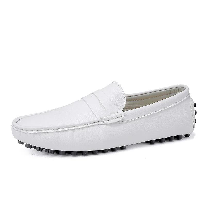 Fashion High Quality Split Leather Men Shoes Soft Moccasins Loafers Fashion Comfortable Men Flats Comfy Driving Shoes Big Size 48 49 50