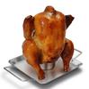 Stand with tray for roasting chicken, turkey, goose, duck, grill grate