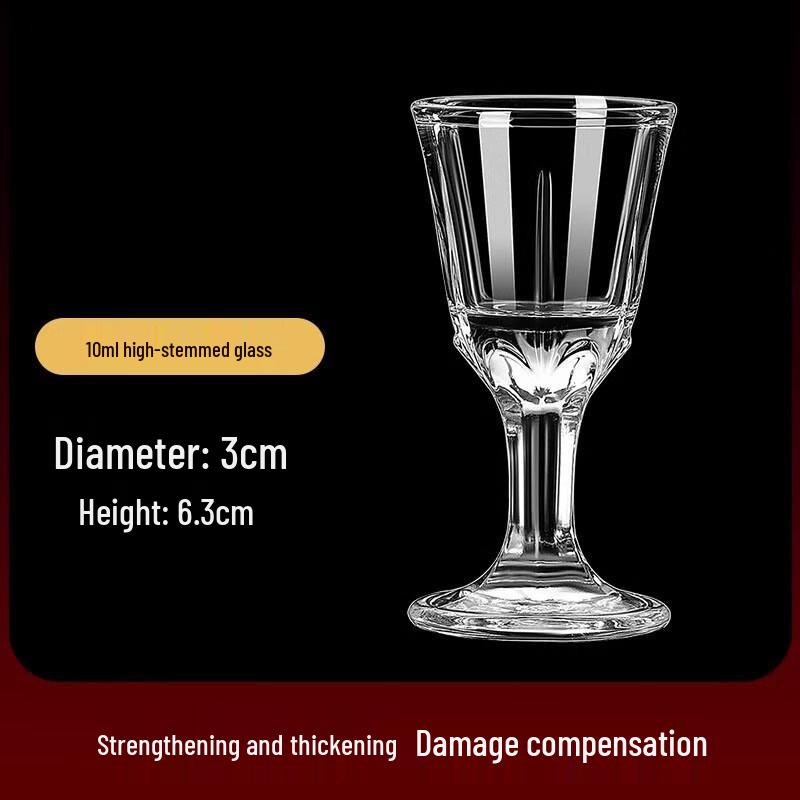 Chinese Gold Foil Crystal Liquor Glasses Set