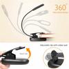 Dimmable Led Reading Light Usb Rechargeable Clip-on Desk Table Reading Book Lamp