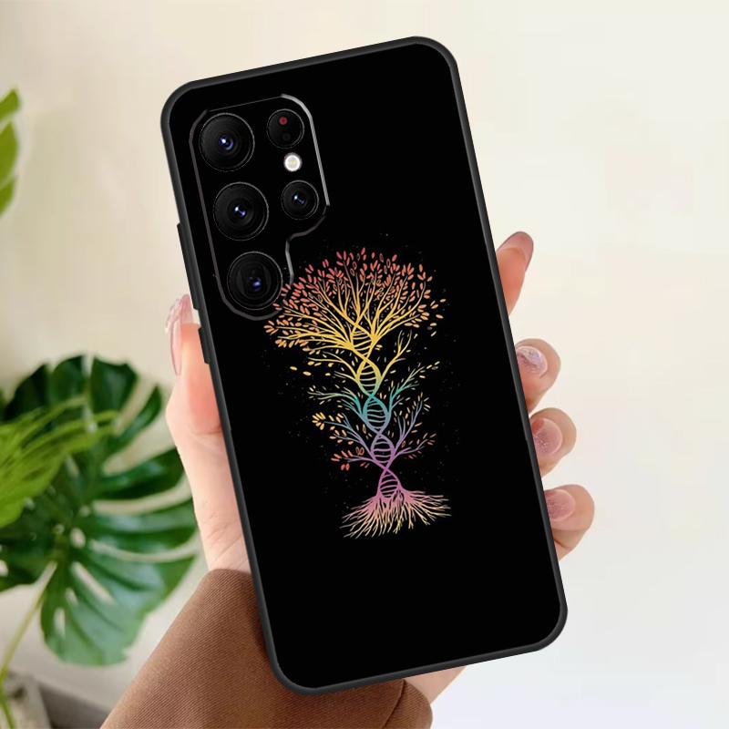 Tree of Life Space Galaxy Stars Soft Case For Samsung Galaxy S25 S21 S22 S23 S24 Ultra S9 S10 Plus S20 FE S24 FE Phone Cover