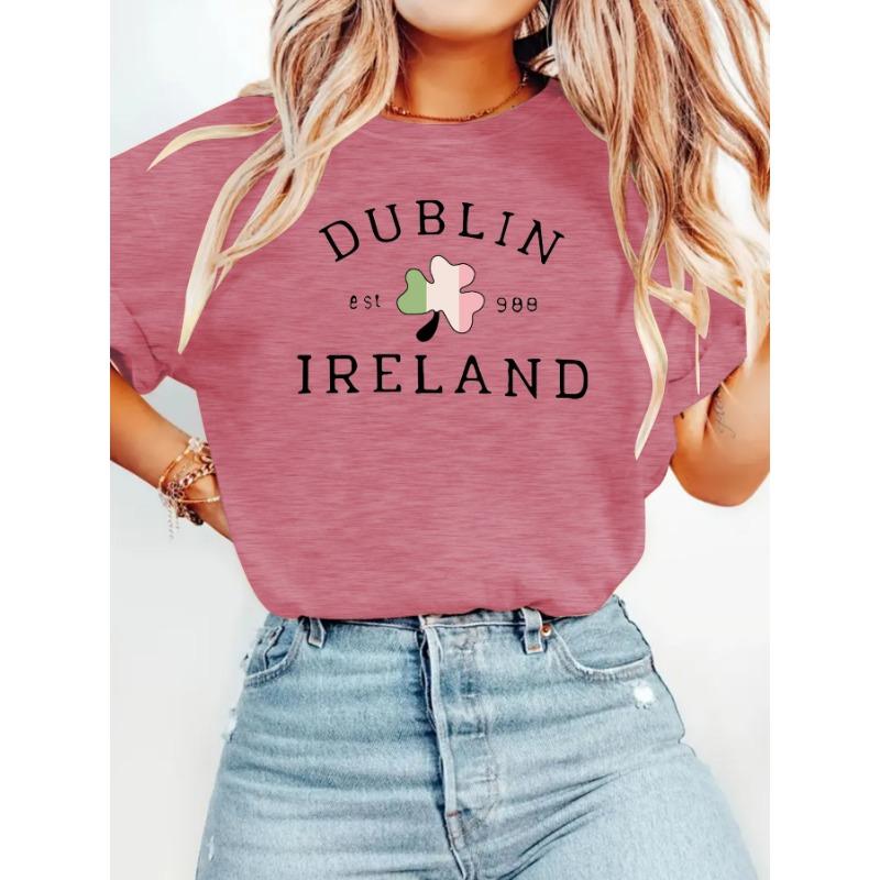 New Women's Printed Round-neck Loose Short-sleeved Casual T-shirt