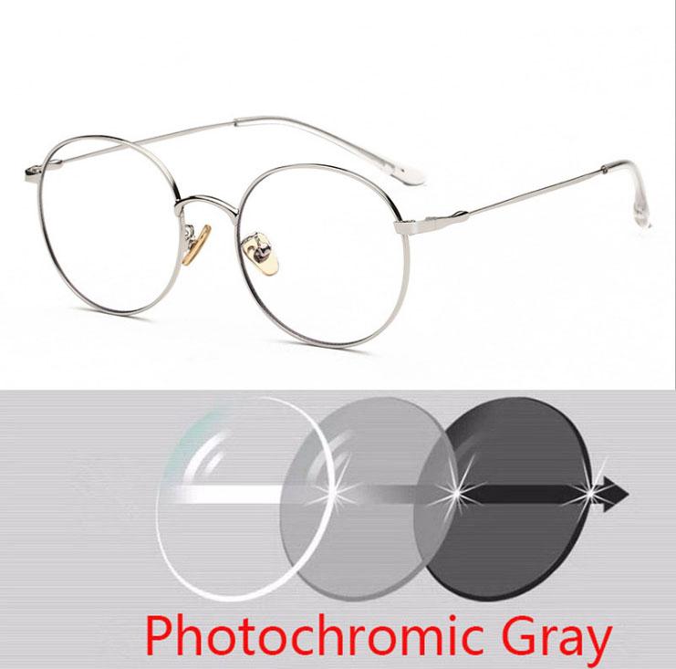 Women Men Round Finished Myopia Eyeglasses Anti Blue Light Short Sight Spectacles Diopter -0.5 -0.75 -1.0 -1.25 -1.5 -2.0 To -8.0