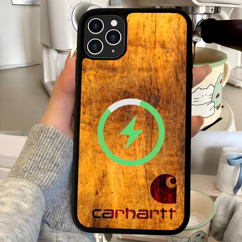 

C-CarharttS Logo Black For Magnetic Phone Case For IPhone 16 15 17 Pro Max 11 12 13 14 Plus Cover iPhone 17 pro