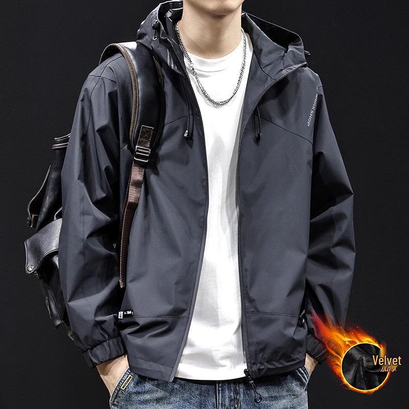Men's Trendy Hooded Windbreaker Jacket 2025 - Autumn/Winter Mountain Style, Plus Size Available