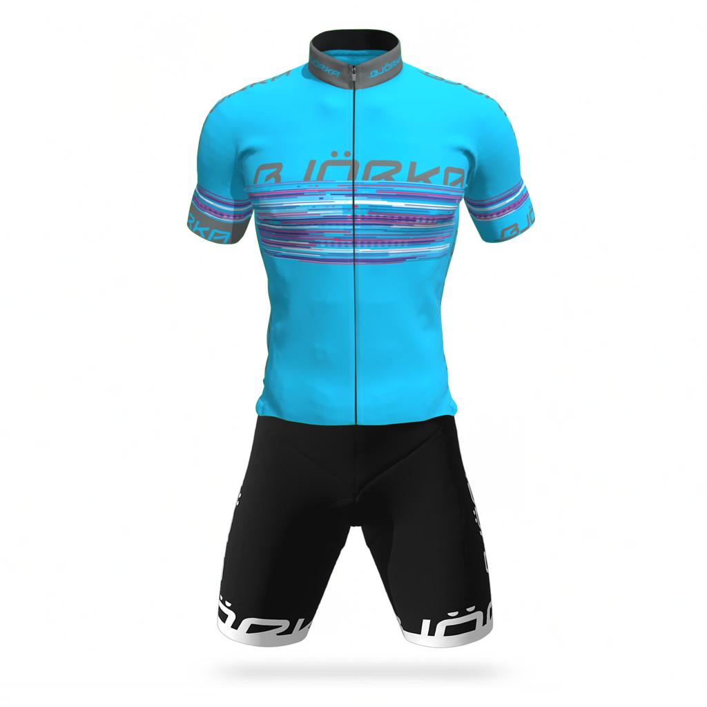 2026 Bjorka Summer Cycling Sets Men's Short Sleeve Jerseys and Gel Pad Bib Shorts for Long Time Riding Clothing Ciclismo Maillot