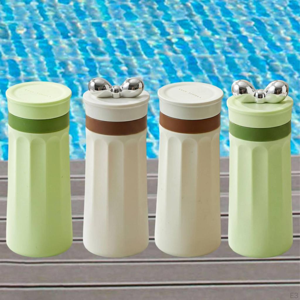 Water Bottle for Travel Leak Silicone with Portable Lid Suitable Office Camping Beach Hiking