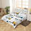 Construction Vehicle Duvet Cover Tractor Excavator Bedding Set Children Boy Bedroom Three-Piece Set