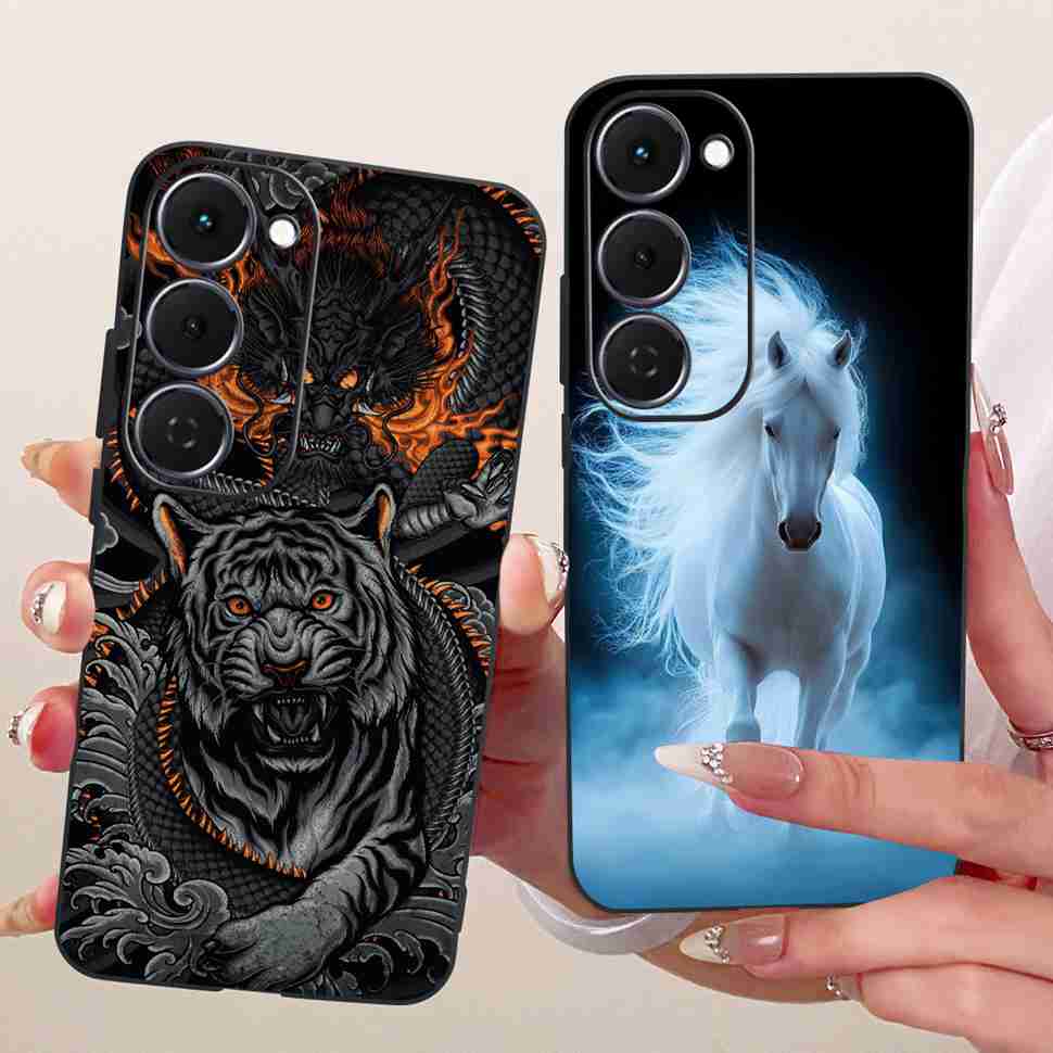 For Tecno Spark 40 Pro+ 4G Case KM7 Stylish Cartoon Painting Silicone TPU Back Cover For Tecno Spark 40 Pro+ Plus 4G Phone Cases