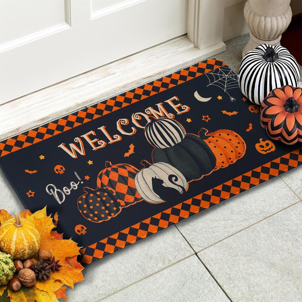 Halloween Carpet, Autumn Door Mat, Indoor and Outdoor Welcome Mat, Home Decoration, Kitchen, Bedroom Carpet