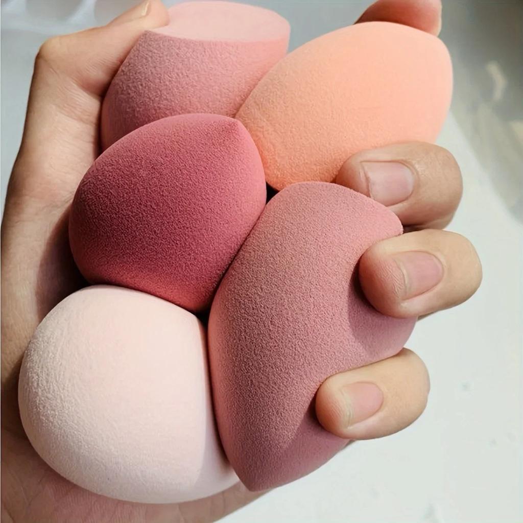 10pcs Beauty Sponges, Makeup Blender, Dry & Wet Use, Cosmetic Puffs In Random Colors & Shapes, Flawless Foundation Application