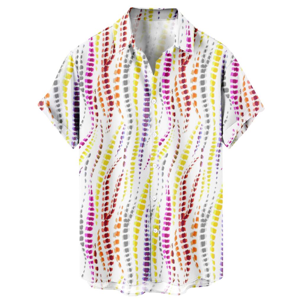 Hawaiian Shirt For Men, Men's Vintage Button Down Bowling Shirts Short Sleeve Summer Beach Shirt