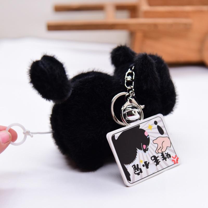 Cartoon Katze Anhänger Schlüsselanhänger Weiß Schwarz Katze Rucksack Dekoration Anhänger Schlüsselring Dekor Zubehör Schmuckstücke Geschenke