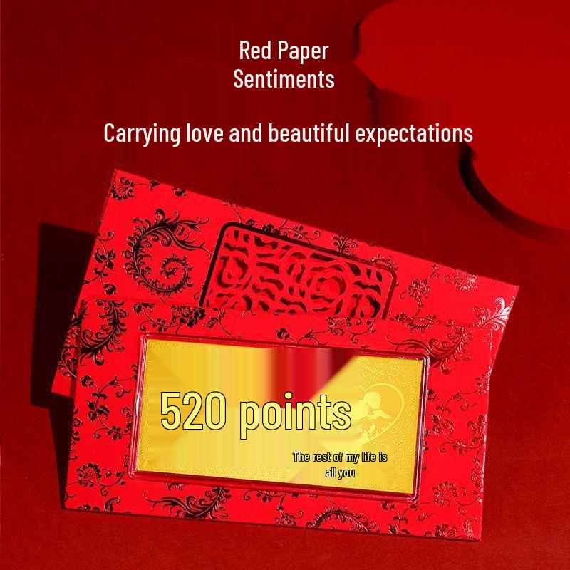 Year of the Horse 999 Gold Note 10mg - New Year Valentine's Gift for Men & Women In Red Envelope