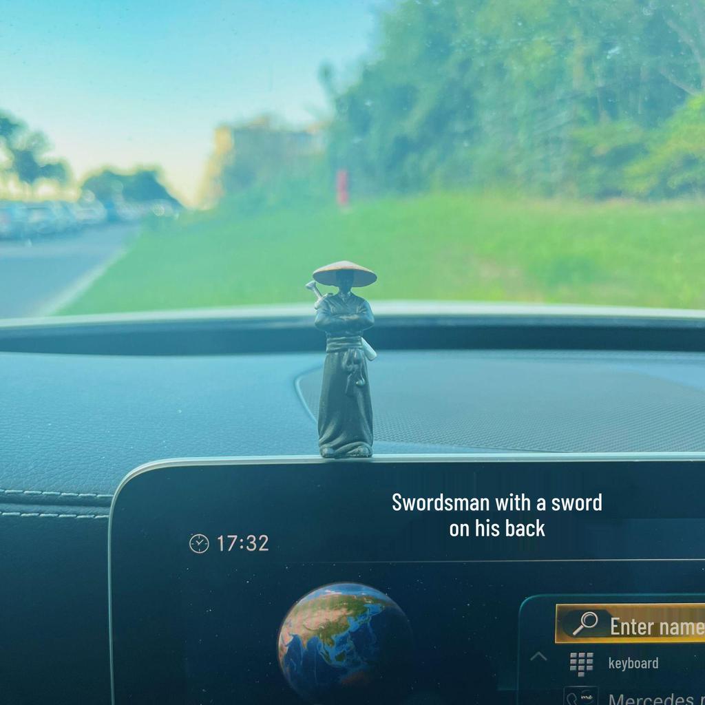 Hanjiang Ancient Knight Swordsman Car Ornament - Center Console Display