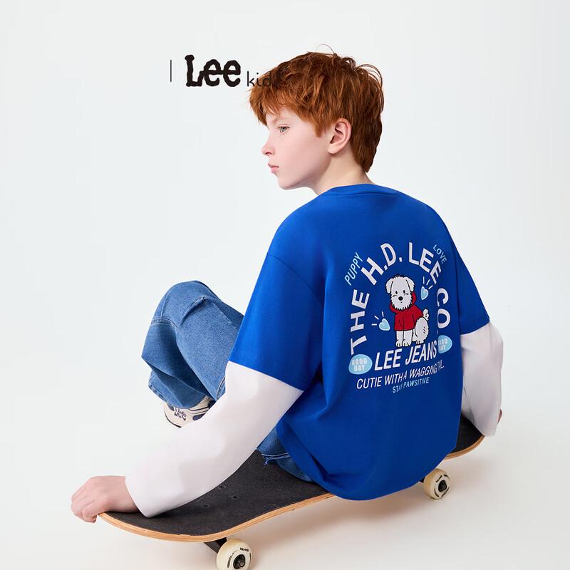 

LeeKids Light Shield 3A Cooling Antibacterial Color-block Long-Sleeve T-Shirt 130