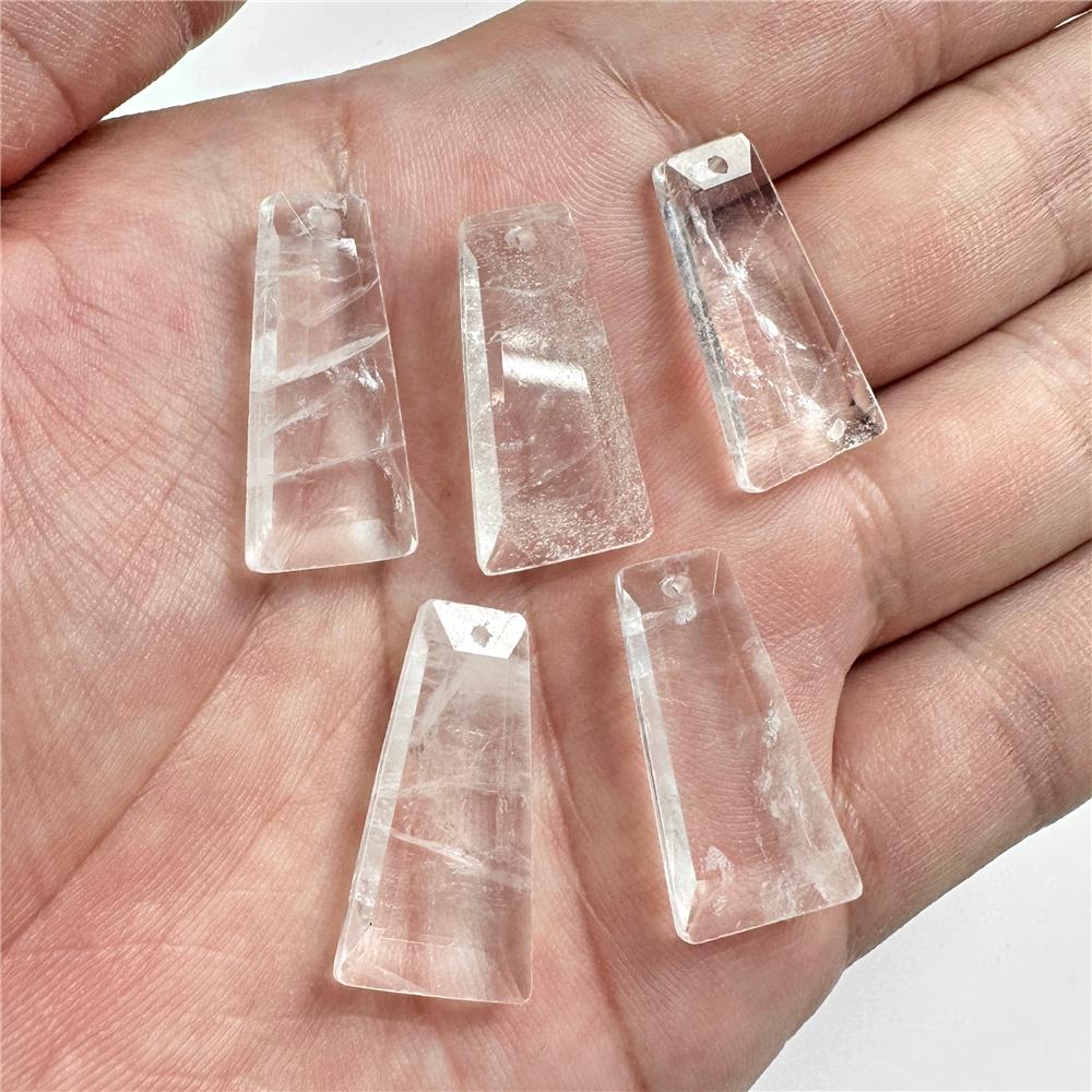 Trapezoid Natural Stone Pendants Labradorite Tiger Eye Amethysts Lapis Gems Beads Pendant For Finding Making Necklaces Earrings