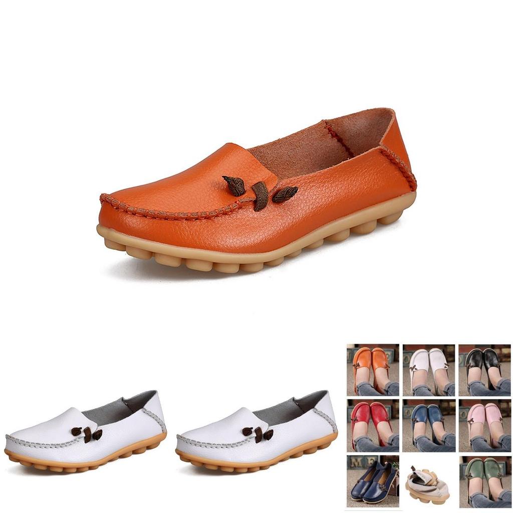 Premium Quality Women's Casual Loafers Driving Peas Moccasin Leather Flats Shoes