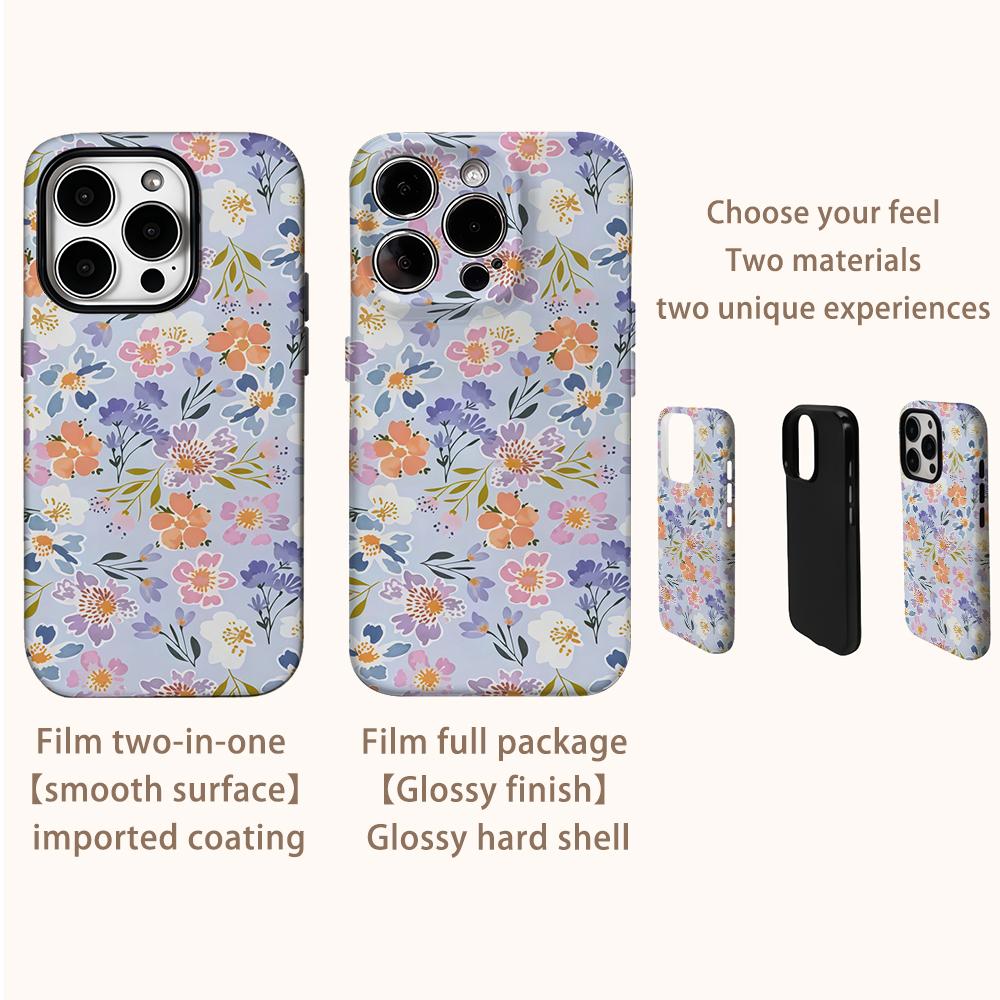 Poppy Meadows Phone Case for IPhone 16 15 14 13 12 11 X XS XR XSMAX 7 8 Pro Max Plus Double-layer Back Cover