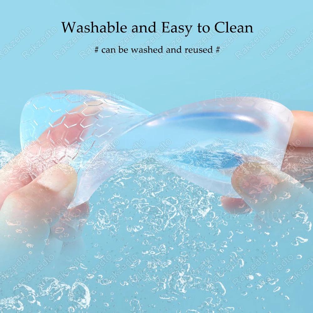 Silikon Einlegesohlen zur Höhenvergrößerung für Herren Damen Schuheinlagen Unsichtbare Erhöhungseinlegesohlen für Schuhe Fersenerhöhung Gel Fußpolster