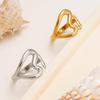 Stylish Hollow Heart Adjustable Ring for Women - Casual and Cool Open Design