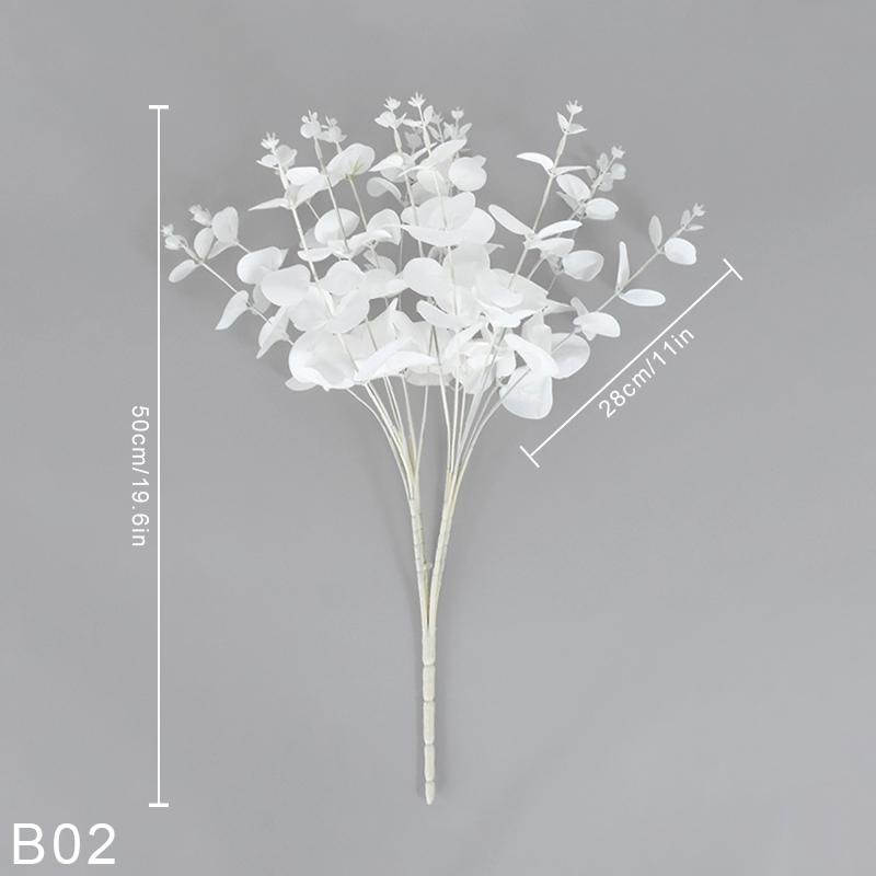 

1 пучок Имитация Белый Эвкалипт Свадебная Вечеринка Оформление Сцены Отеля DIY Аксессуары для Домашнего Декора Искусственное Растение Реквизит для Фото