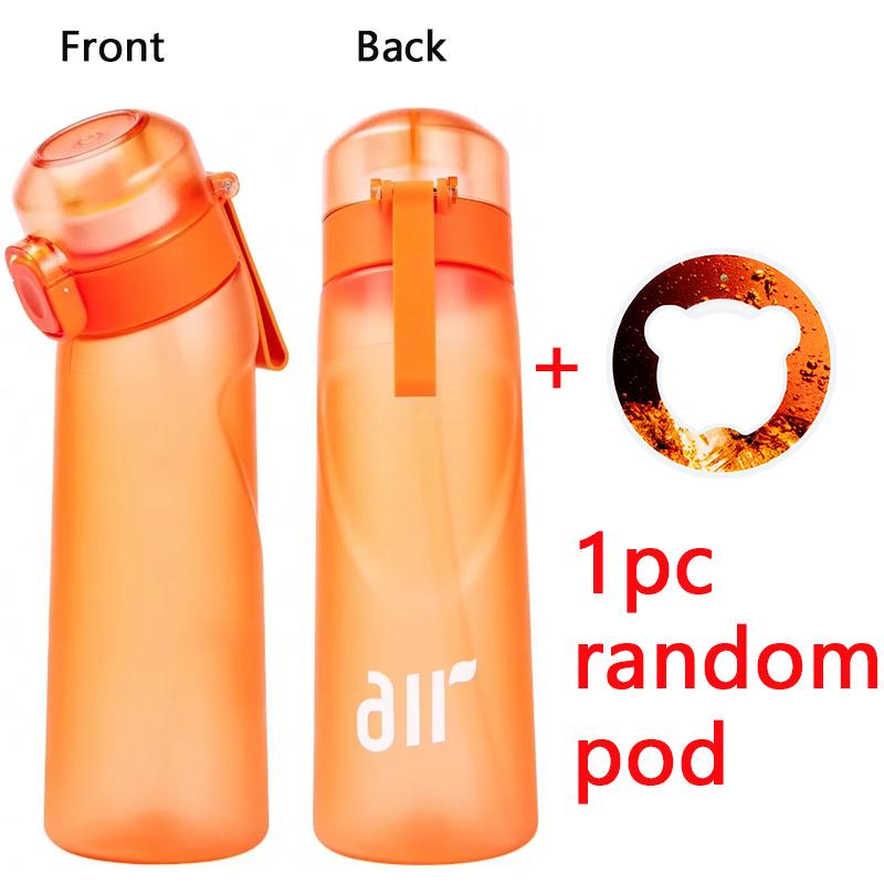 1 Stück Luftaromatisiertes Wasserflasche Mit 1 Stück Zufälligem Geschmacks-Pod Sportliche Duftende Wasserflasche 0 Zucker Aromen Ring Outdoor Wasserbecher
