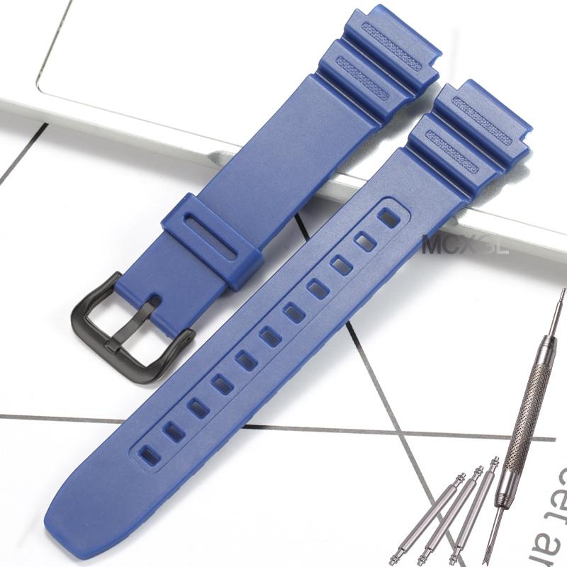 18mm Resin Replacement Strap For Casio F91W F108WH AE1200WH AE-1300WH W800H AE1000W F105W Mens Womens Watch Band Accessories