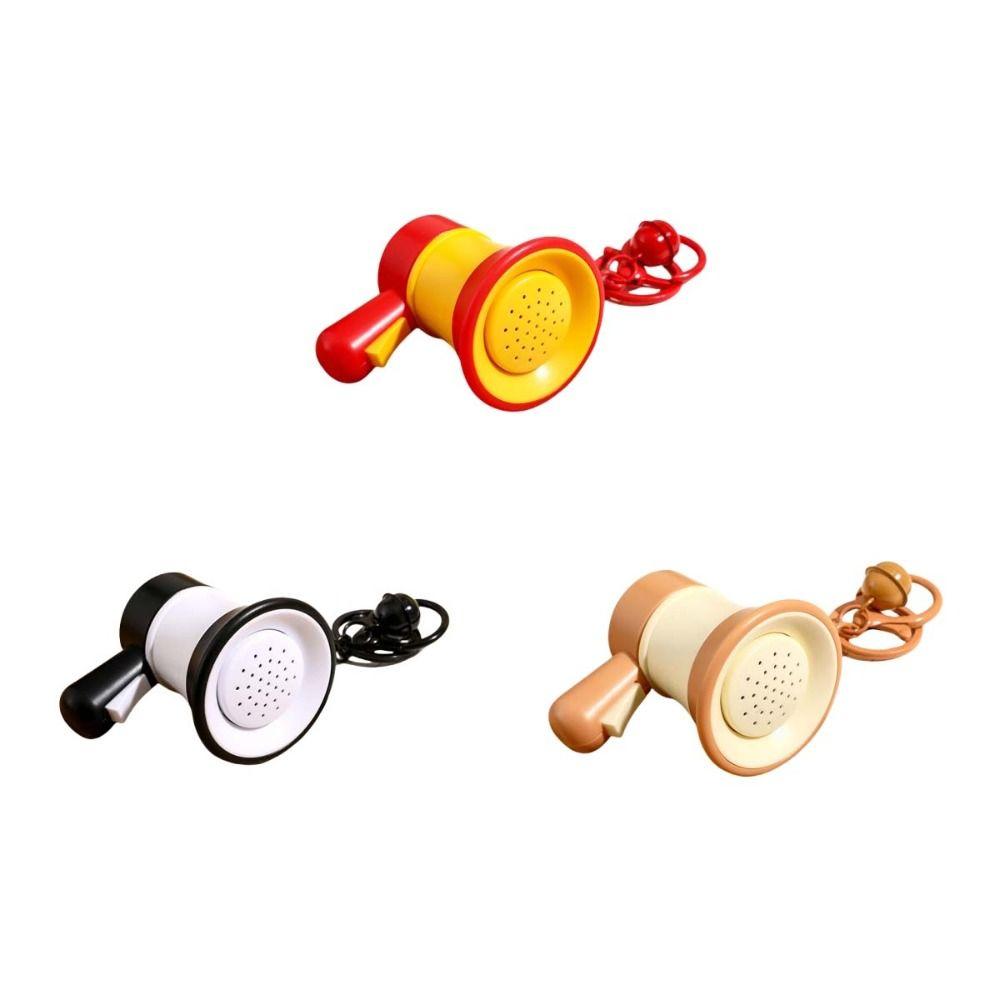 Recording Music Trumpet Key Chain Speaker Handheld Speakers Toy Music Keychain Pendant  Bag Pendant